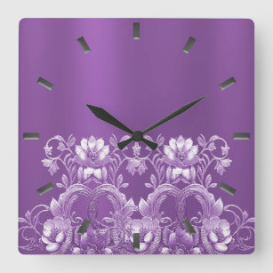 Relógio de Parede Floral Puro