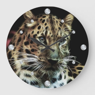 Relógio de Parede Fractal do Leopardo