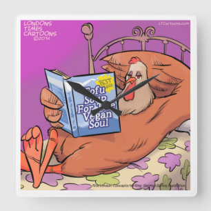 Relógio de Parede Funny Vegan Soul