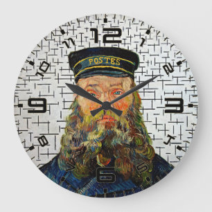 Relógio de Parede Fusão de Arte Van Gogh x Mondria