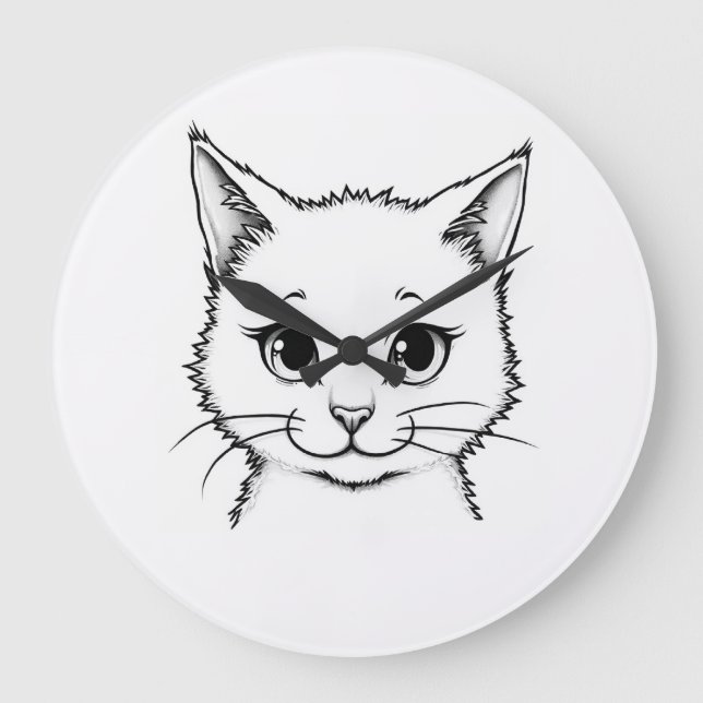 Relógio de Parede - Gato, Gatinho (Frente)