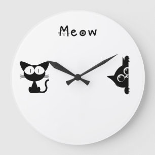 Relógio de Parede Gato Minimalista