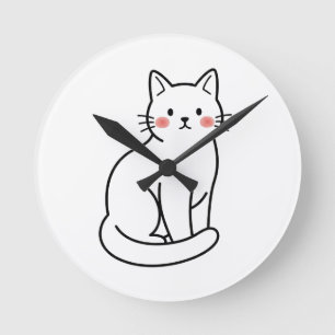 Relógio de Parede Gato Minimalista – Design de Gat