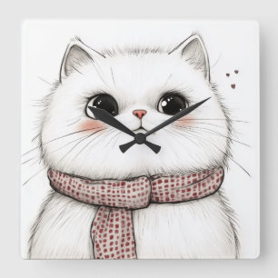 Relógio de Parede Gato Persa Fofo
