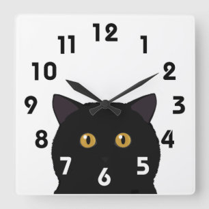 Relógio de Parede Gato Preto