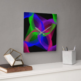 Relógio de Parede Geométrica com Mistura Circular