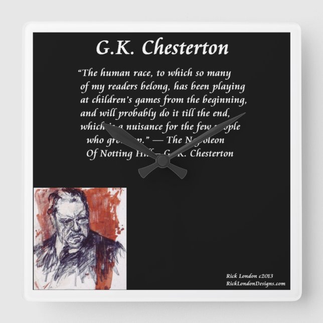 Relógio de Parede GK Chesterton Square (Frente)