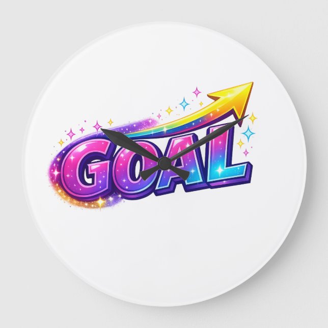 Relógio de Parede GOAL Vibrante – Sucesso Através  (Frente)