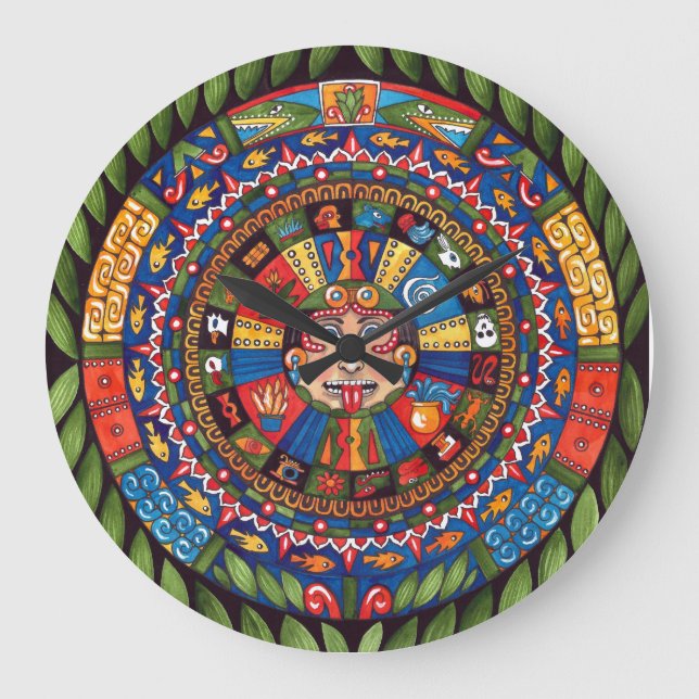 Relógio de Parede Grande do Calendário Aztec (Front)