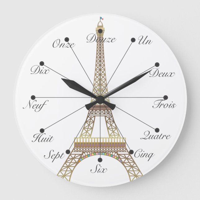 Relógio de Parede Grande Torre Eiffel (Front)