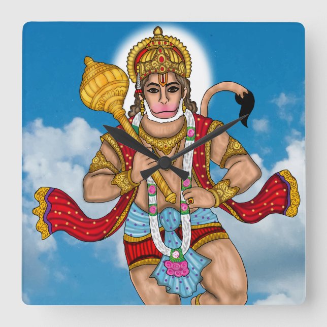 Relógio de Parede Hanuman Voador (Frente)