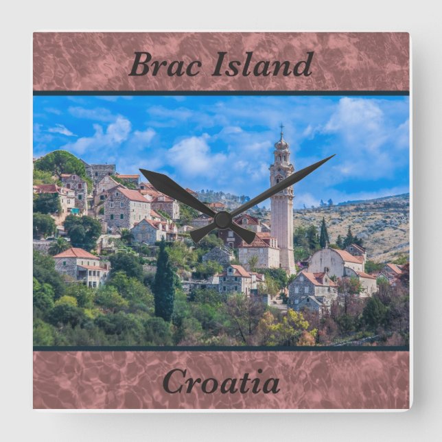 Relógio de Parede Ilha Brac Croácia (Frente)