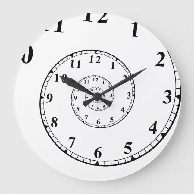 Relógio de Parede Infinito Espiral de Abstrato (Frente)