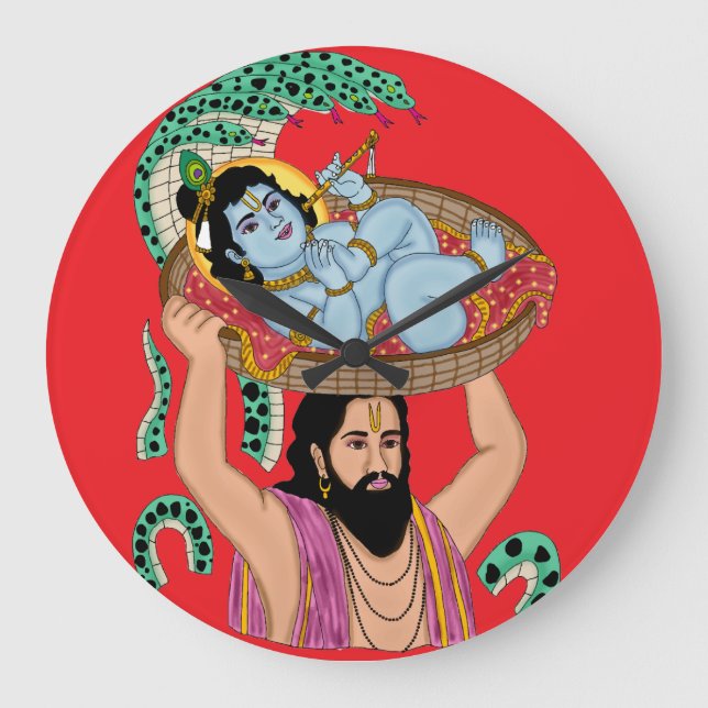 Relógio de Parede Krishna & Vasudeva (Frente)
