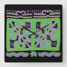 Relógio de Parede Kuna Indian Music Box Mola