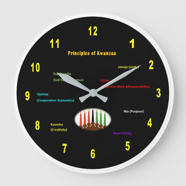 Relógio de Parede Kwanzaa (Frente)