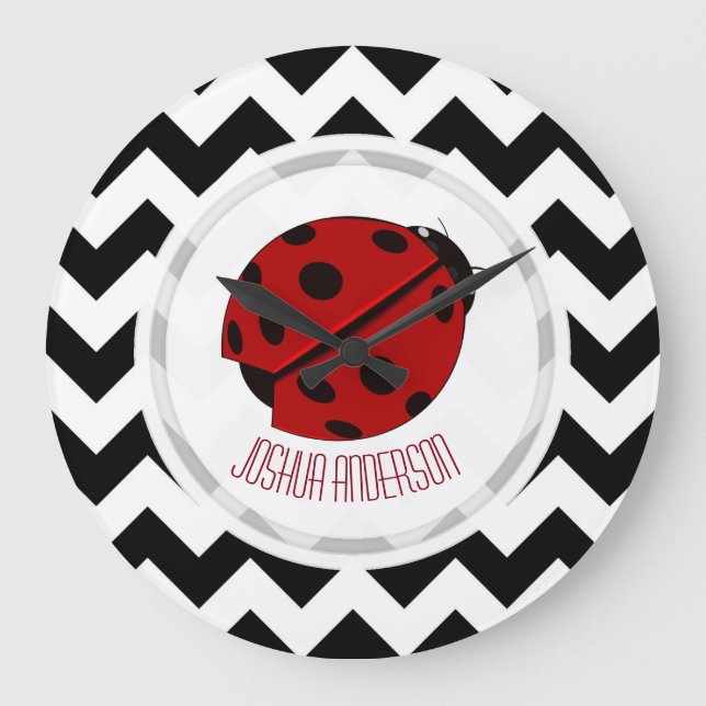 Relógio de Parede Ladybug Personalizado (Frente)