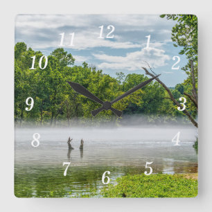 Relógio de Parede Lake Taneycomo Summer Fog