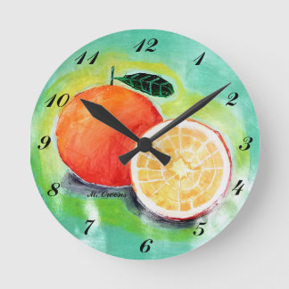 Relógio de Parede Laranja Delicioso