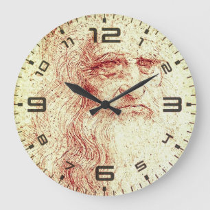 Relógio de Parede Leonardo da Vinci Arte Renascent