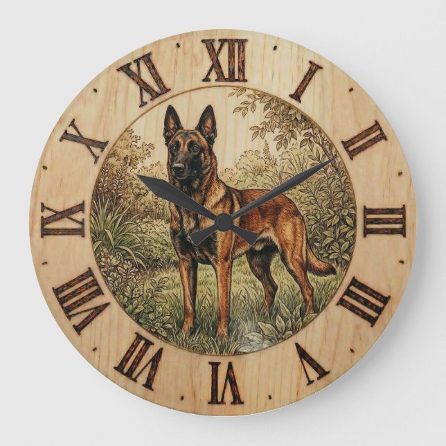 Relógio de Parede Malinois – Decoração de Casa (Frente)
