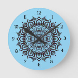 Relógio de Parede Mandala Decoração Espiritual Ele