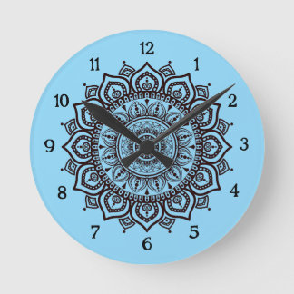 Relógio de Parede Mandala Decoração Espiritual Ele