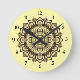 Relógio de Parede Mandala Decoração Espiritual Ele