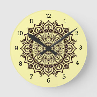 Relógio de Parede Mandala Decoração Espiritual Ele