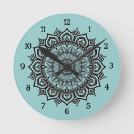 Relógio de Parede Mandala Decoração Espiritual Ele