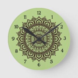 Relógio de Parede Mandala Decoração Espiritual Ele