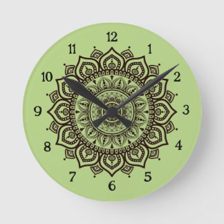 Relógio de Parede Mandala Decoração Espiritual Ele