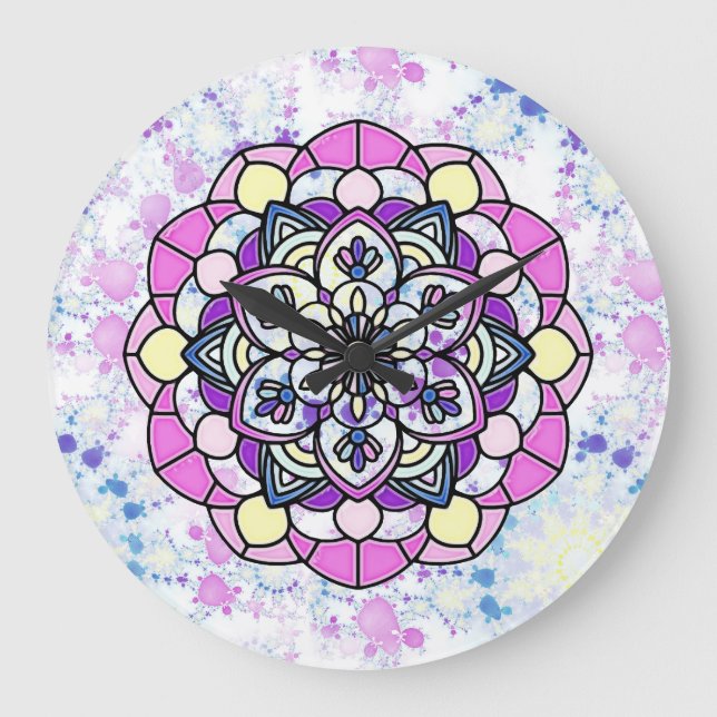 Relógio de Parede Mandala Primavera (Frente)