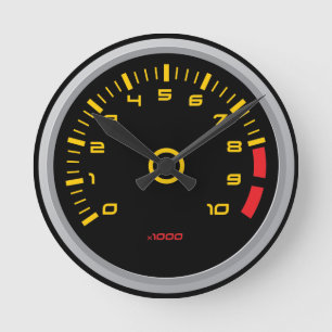 Relógio de Parede Medidor de RPM de Funny Car
