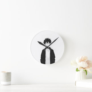 Relógio de Parede Menino Anime Minimalista