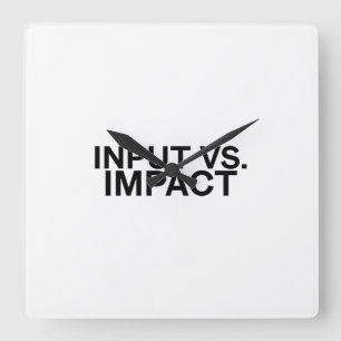 Relógio de Parede Minimalista Input vs. Impact