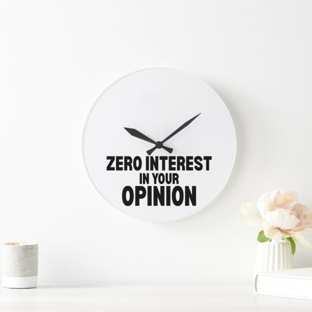 Relógio de Parede Minimalista Sem Interesse na Sua (Lar)