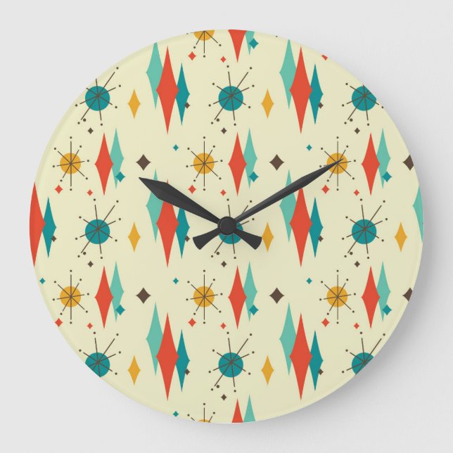 Relógio de Parede Moderno do Século Médio, Padrão  (Frente)