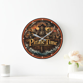 Relógio de Parede Montauk Salvage Co. Pirate Time