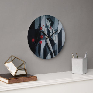 Relógio de Parede Mulher Art Déco Silent Pulse