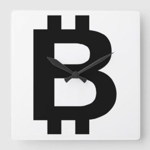 Relógio de Parede Negra Bitmoney B