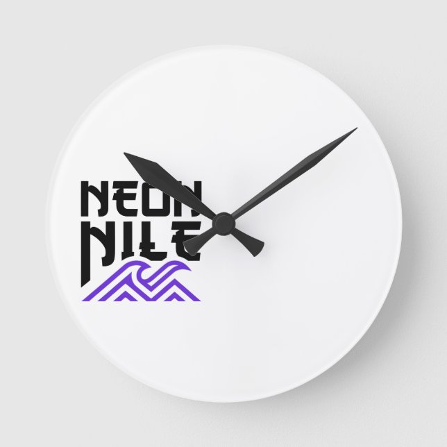 Relógio de Parede NEON NILE Wave Logo (Frente)