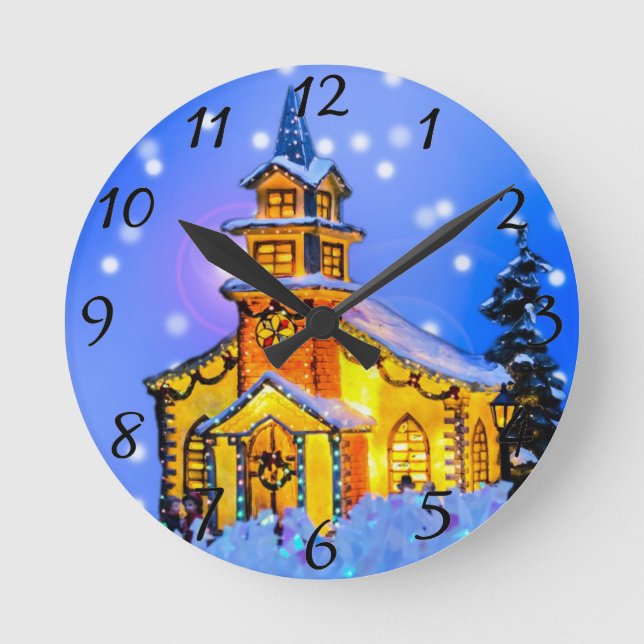 Relógio de Parede Noite de Natal (Frente)