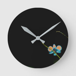 Relógio de Parede Orquídea Laranja