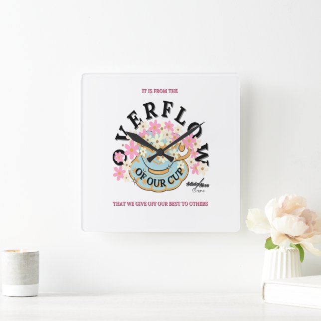 Relógio de Parede OVERFLOW de Poet Adiela Akoo (Lar)