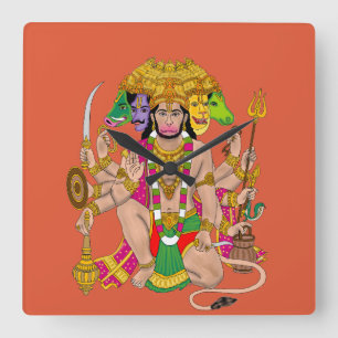 Relógio de Parede Panchmukhi Hanuman