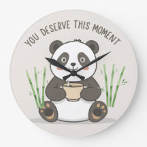 Relógio de Parede Panda Fofo | Panda Fofo Motivaci
