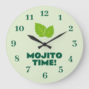 Relógio de parede para amante de coquetel Mojito c