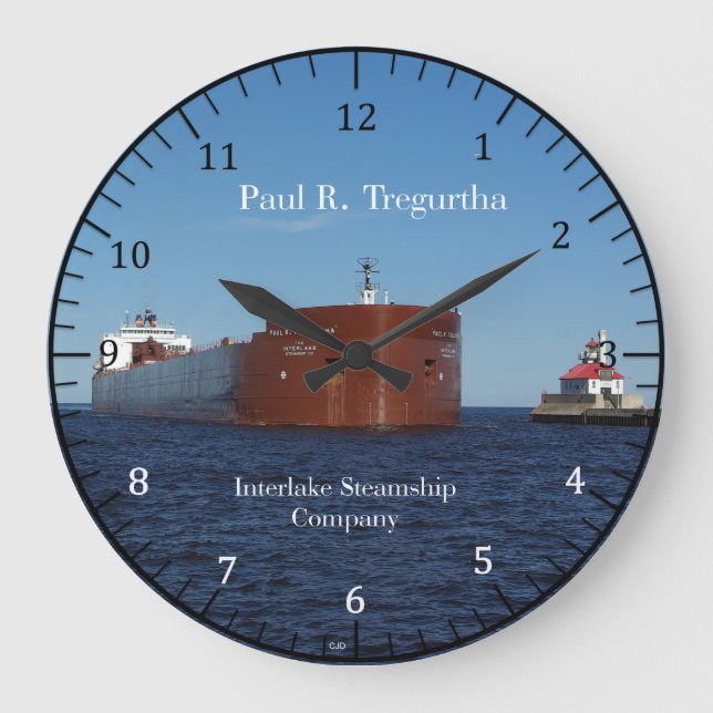 Relógio de parede Paul R Tregurtha 10,75" (Frente)