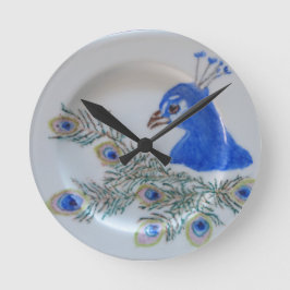 Relógio de Parede Peacock pintado à mão